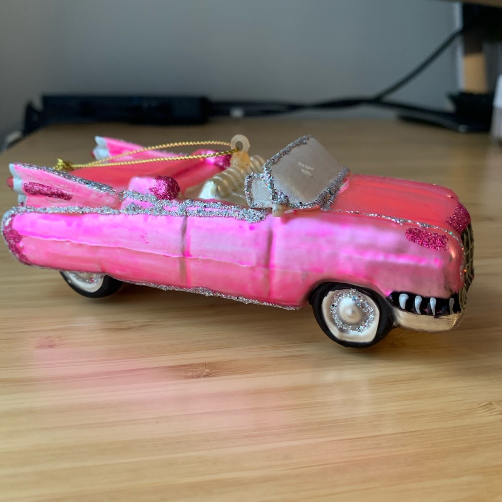 Pink Cadillac Christmas Tree Ornament (Bronners)